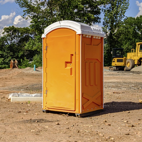 how often are the porta potties cleaned and serviced during a rental period in Farmington Falls